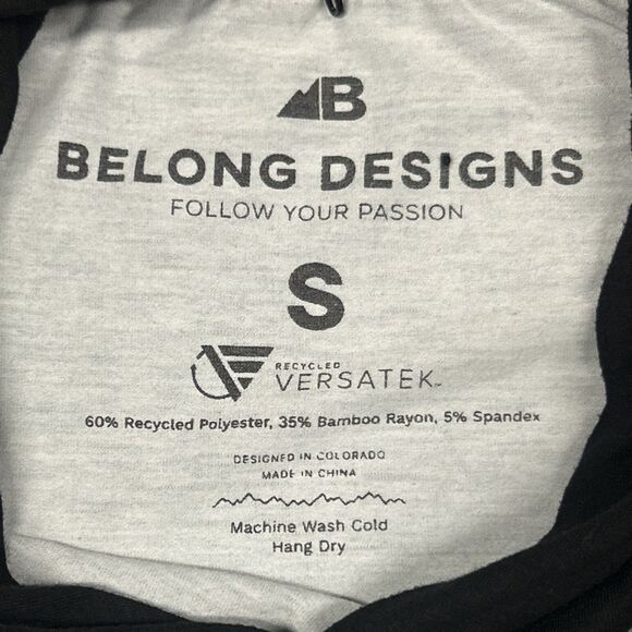 Belong Designs Shirt Mens Small Versatek Bamboo Hoodie Stretch Green Outdoor - Picture 3 of 7